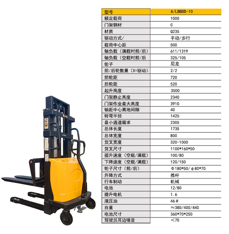 手動(dòng)半電動(dòng)堆高車(chē)4